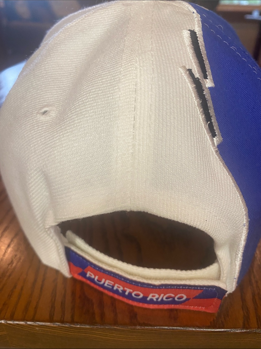 Colorblock Embroidered Baseball Cap with Multicolor Lettering  - Puerto Rico - Picture 7 of 10